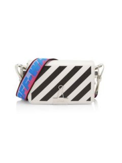 Diagonal Stripe Leather Crossbody Bag